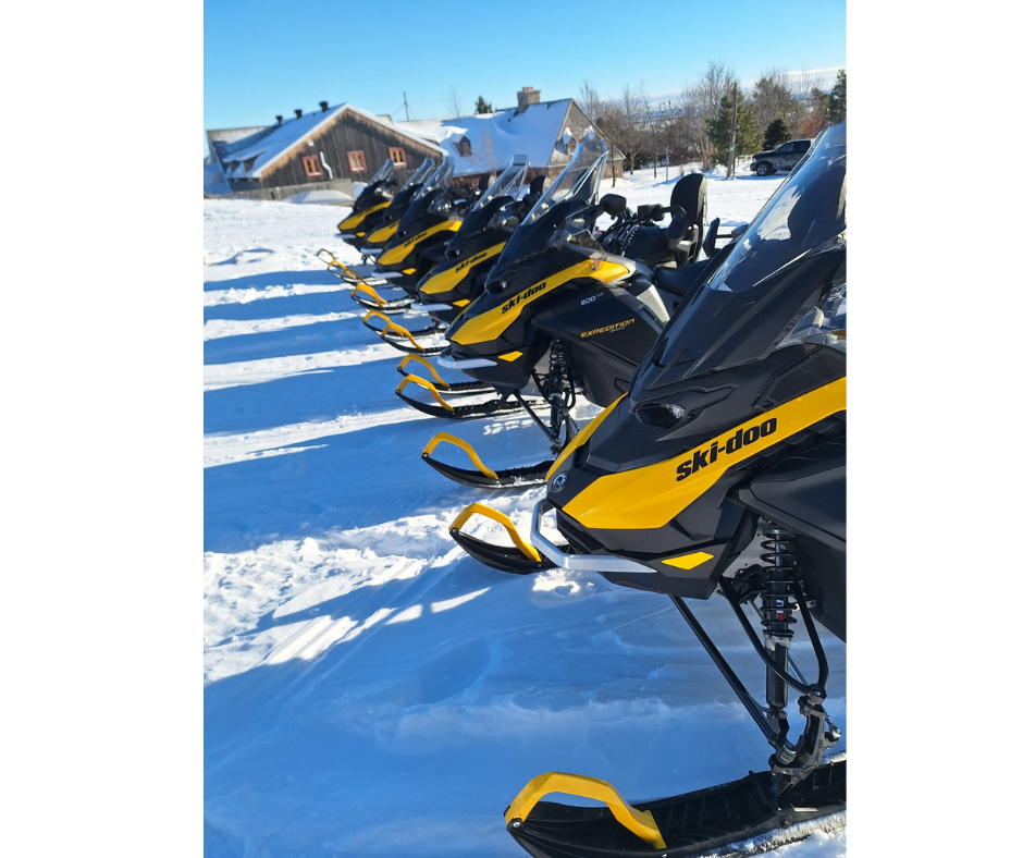 Alignement des Ski-Doo Expedition sur neige